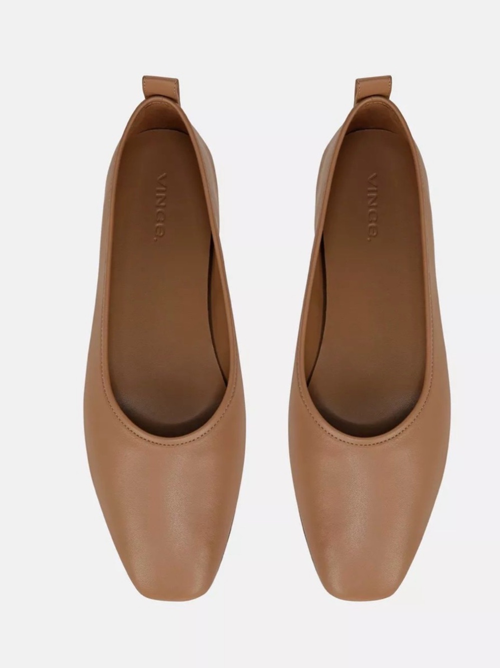 Vince Vivian Leather Ballet Flat Chai Nude Tan - Picture 10 of 10